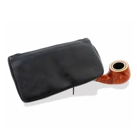 COMBINATION POUCH FOR PIPE & TOBACCO - BLACK