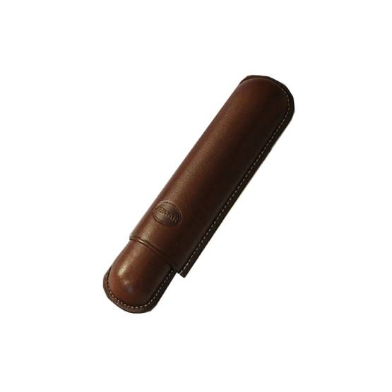 JEMAR LEATHER CIGAR CASE SINGLE ROBUSTO - MARRON/BROWN