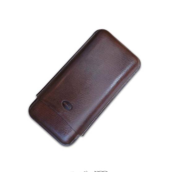JEMAR LEATHER CIGAR CASE 3 FINGER - 70 RG - MARRON/BROWN