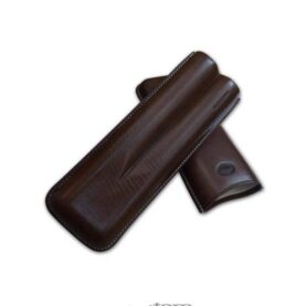 JEMAR LEATHER CIGAR CASE 2 FINGER - 70 RG - MARRON/BROWN