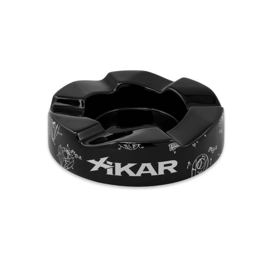 XIKAR WAVE ASHTRAY - BLACK & WHITE