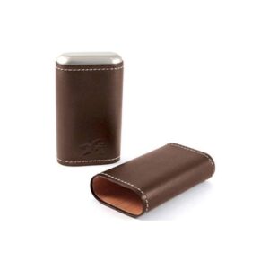 XIKAR ENVOY CIGAR CASE 3 FINGER - COGNAC