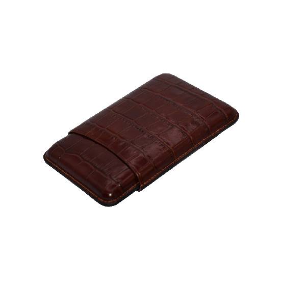 CROCO LEATHER CIGAR CASE 5" (6) - CGNC