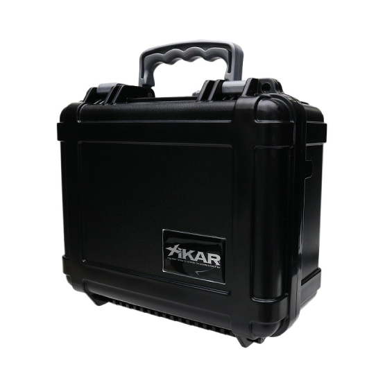 XIKAR TRAVEL HUMIDOR 18-24 CIGAR CAP. - BLACK