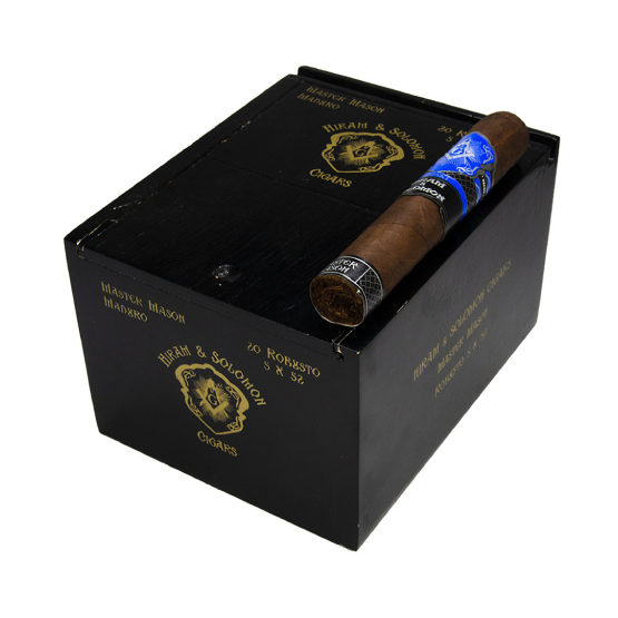HIRAM & SALOMON MASTER MASON MADURO ROBUSTO BOX OF 20