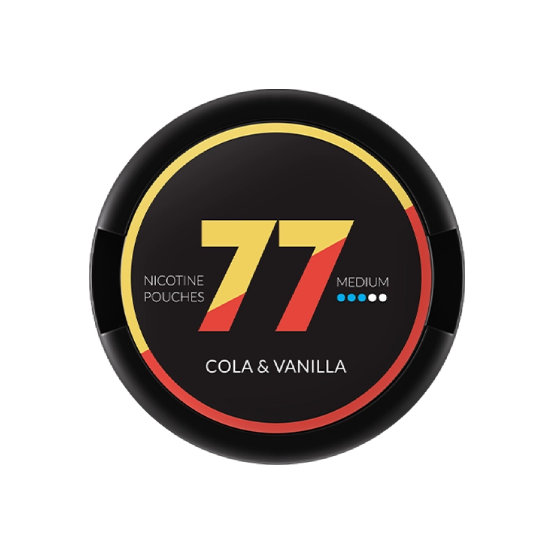 77 NICOTINE POUCHES DARK SERIES 20 MG OUTER OF 10's - COLA & VANILLA