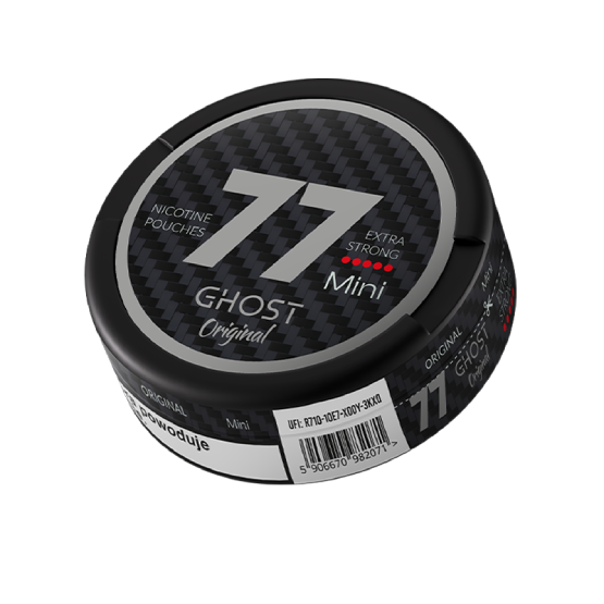 77 NICOTINE POUCHES DARK SERIES 50 MG OUTER OF 10's - GHOST ORIGINAL