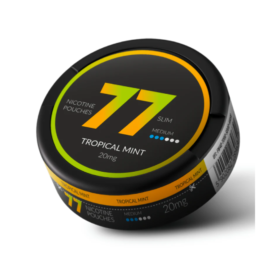 77 NICOTINE POUCHES DARK SERIES 20 MG OUTER OF 10's - TROPICAL MINT