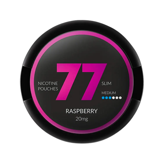 77 NICOTINE POUCHES DARK SERIES 20 MG OUTER OF 10's - RASPBERRY