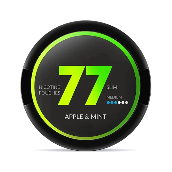 77 NICOTINE POUCHES DARK SERIES 20 MG OUTER OF 10's - APPLE & MINT