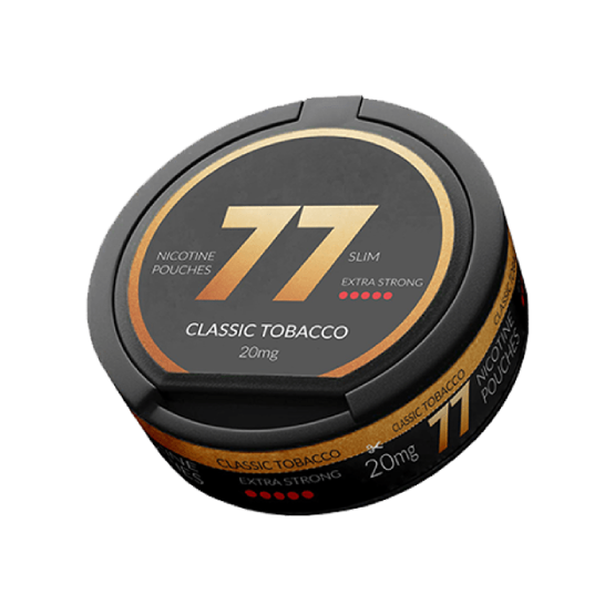 77 NICOTINE POUCHES DARK SERIES 20 MG OUTER OF 10's - CLASSIC TOBACCO