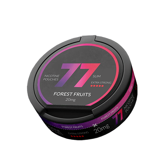 77 NICOTINE POUCHES DARK SERIES 20 MG OUTER OF 5's - FOREST FRUIT