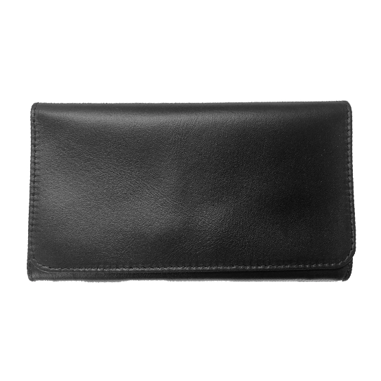 POUCH WITH PAPERS HOLDERS - BLACK