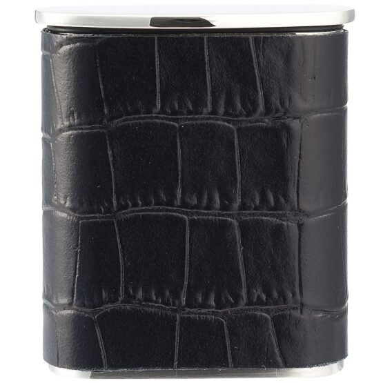 TSUBOTA PEARL TASCA LEATHER POCKET ASHTRAY - BLACK
