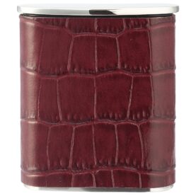 TSUBOTA PEARL TASCA LEATHER POCKET ASHTRAY - BROWN
