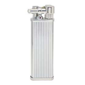 TSUBOTA PEARL BOLBO FLINT PIPE LIGHTER - SILVER STRIPE