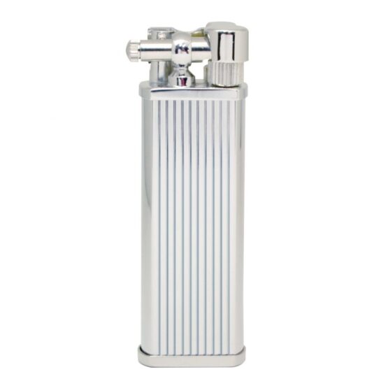 TSUBOTA PEARL BOLBO FLINT PIPE LIGHTER - SILVER STRIPE