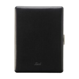 TSUBOTA PEARL COSMOS SUPER KING SIZE CIGARETTE CASE - SMOOTH LEATHER - BLACK
