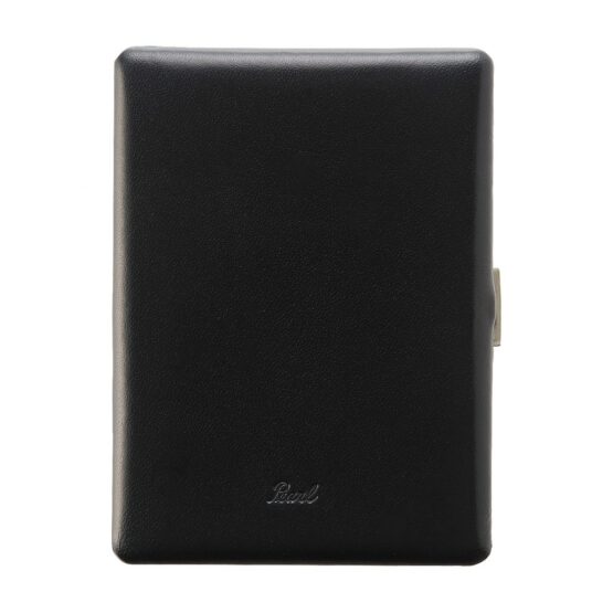 TSUBOTA PEARL COSMOS SUPER KING SIZE CIGARETTE CASE - SMOOTH LEATHER - BLACK