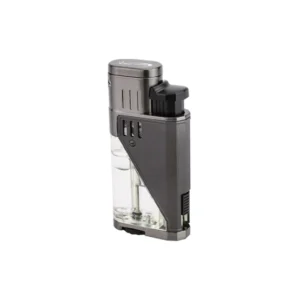 VECTOR TWISTER DOUBLE JET FLAME LIGHTER - GRAY