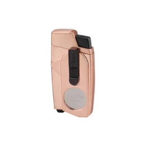 VECTOR XCALIBER WIND RESISTANT LIGHTER WITH SERRATED CUTTER - COPPER GOLD