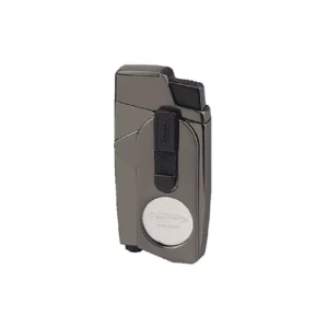 VECTOR XCALIBER WIND RESISTANT LIGHTER WITH SERRATED CUTTER - GUNMETAL