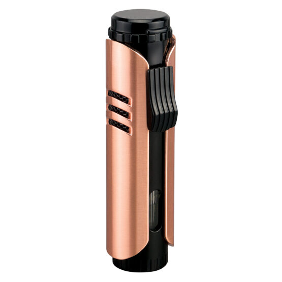VECTOR MAXTECH SINGLE JET FLAME LIGHTER - ROSE GOLD SATIN