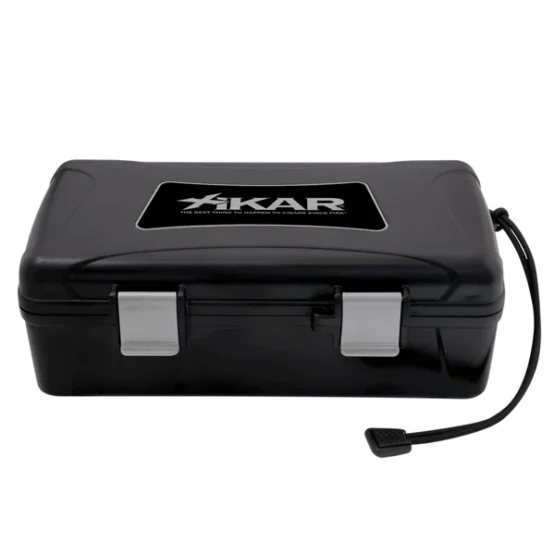 XIKAR TRAVEL HUMIDOR 10 CIGAR CAP. - BLACK