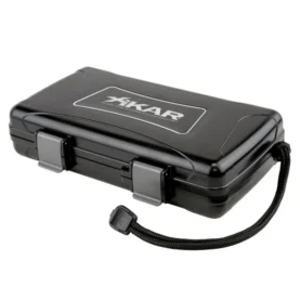 XIKAR TRAVEL HUMIDOR 5 CIGAR CAP. - BLACK