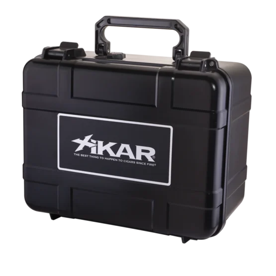 XIKAR TRAVEL HUMIDOR 50-80 CIGAR CAP. - BLACK