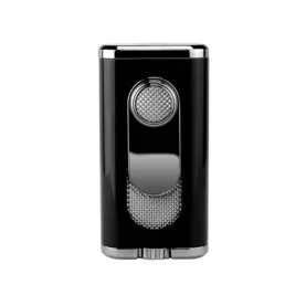 XIKAR VERANO FLAT DOUBLE FLAME LIGHTER - BLACK