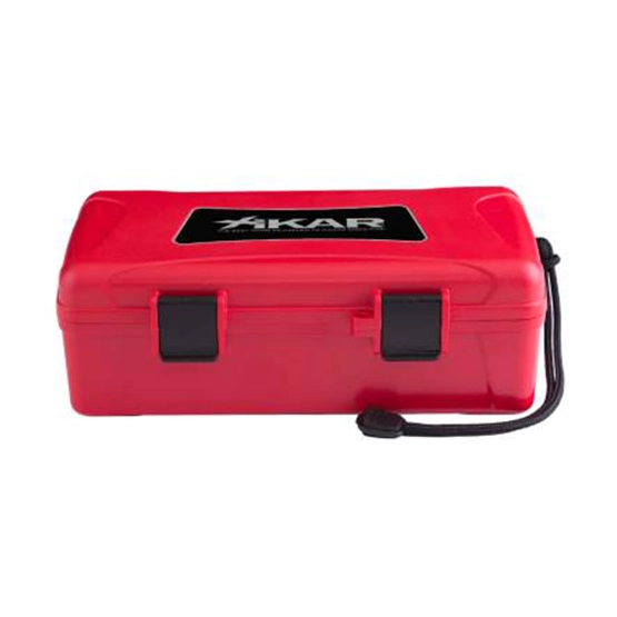 XIKAR TRAVEL HUMIDOR 10 CIGAR CAP. - RED