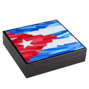 CHARLIE TURANO III HUMIDOR 20 CAP - CUBAN FLAG