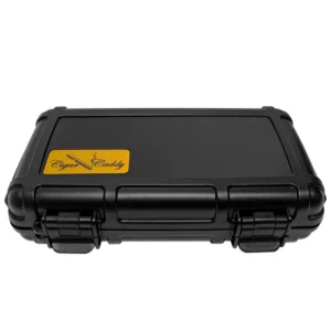 CIGAR CADDY WATERPROOF & CRUSHPROOF TRAVEL HUMIDOR - 5 CAP. - BLACK