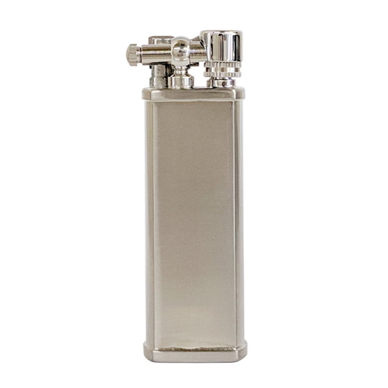 TSUBOTA PEARL BOLBO FLINT PIPE LIGHTER - SILVER SATIN