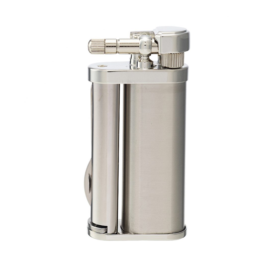 TSUBOTA PEARL EDDIE FLINT PIPE LIGHTER - SILVER SATIN