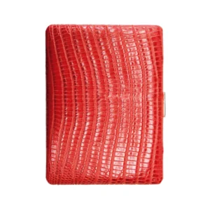 TSUBOTA PEARL COSMOS CIGARETTE CASE LIZARD PT KIP LEATHER - RED