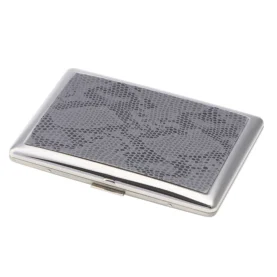 TSUBOTA PEARL COSMOS SUPER KING SIZE CIGARETTE CASE SV - SNAKE PANEL