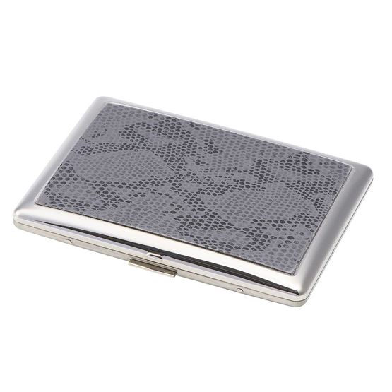 TSUBOTA PEARL COSMOS SUPER KING SIZE CIGARETTE CASE SV - SNAKE PANEL