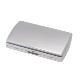 TSUBOTA PEARL VENUS KING SIZE CIGARETTE CASE - SILVER SATIN