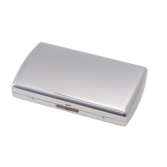 TSUBOTA PEARL VENUS KING SIZE CIGARETTE CASE - SILVER SATIN