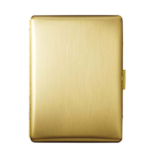 TSUBOTA PEARL COSMOS CIGARETTE CASE - GOLD SATIN FINISH