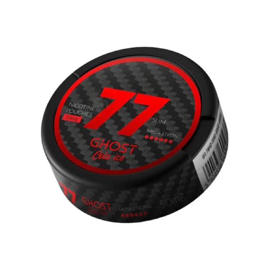 77 NICOTINE POUCHES GHOST 50MG OUTER OF 5's - COLA ICE