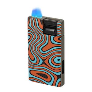 VECTOR BISHOP LIGHTER - ORANGE TURQUOISE WAVES