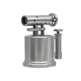 VECTOR QUADPUMP WIND RESISTANT JET TORCH LIGHTER - CHROME SATIN