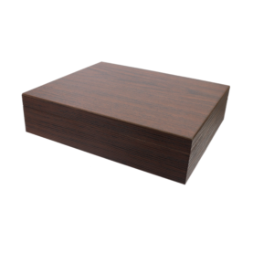 HUMIDOR SET WALNUT FINISH, HAPTIC SURFACE - 15-20 CAP.