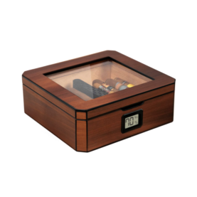 HUMIDOR WALNUT FINISH - 25 CAP.