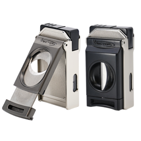 VECTOR SWITCH TWIN LIGHTER AND CUTTER - NICKEL SATIN