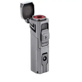 VECTOR CALIPER SINGLE JET LIGHTER - CHROME SATIN
