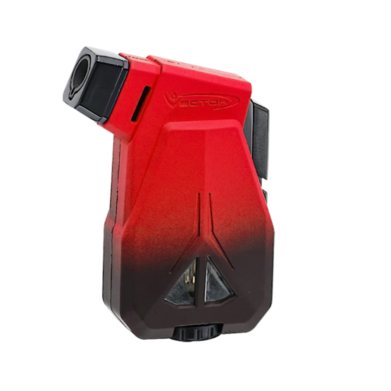VECTOR SPEED SINGLE JET LIGHTER - RED BLACK FADE